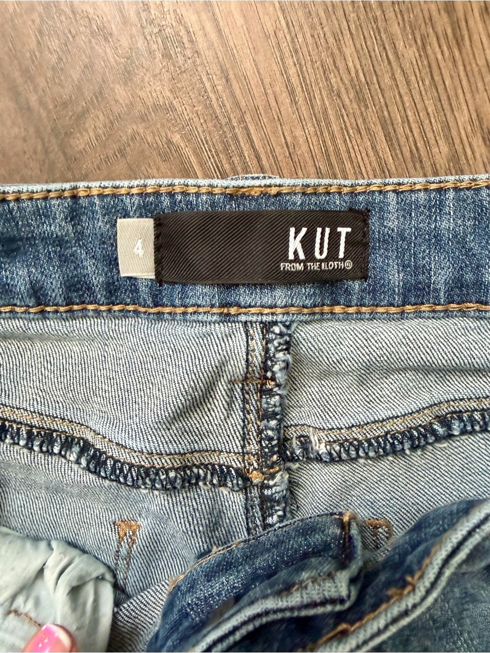 Kut from the Kloth Ankle Jeans with Unique Ribbon Detailing - Picture 2 of 3